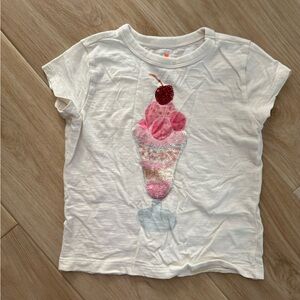 Crewcuts White and Pink Graphic Tee Short Sleeve